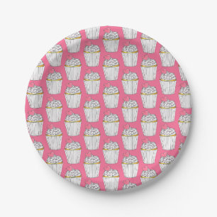 Assiettes En Carton Cupcake Coeur Rose Frosted Saupoudrer Dessert Amou