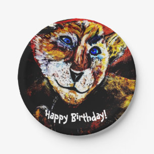 Assiettes En Carton Curieux Tigre de Cub Anniversaire