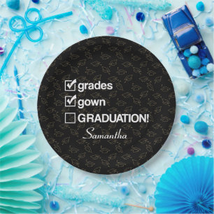 Assiettes En Carton Custom Name Graduation Gift   Funny Graduation