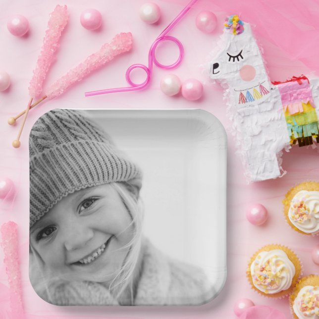 Assiettes En Carton Customisé Personnalisé Créer Votre Propre Photo (Fête)