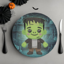 Cute adorable Plaque Papier Frankenstein