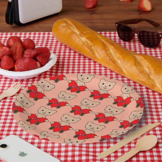 Assiettes En Carton Cute Bear (Pique-nique)
