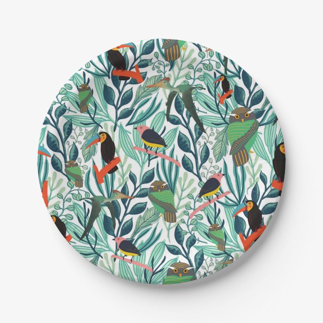 Assiettes En Carton Cute Birds (Devant)