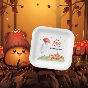 Assiettes En Carton Cute champignons fantômes Halloween Baby shower d'