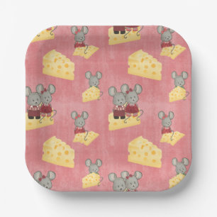 Assiettes En Carton Cute Cheesy Motif de famille