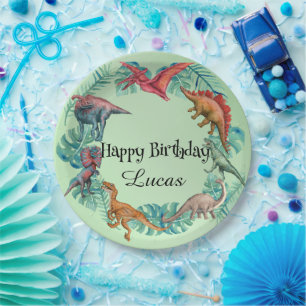 Assiettes En Carton Cute dinosaur jungle anniversaire de enfant de l'é
