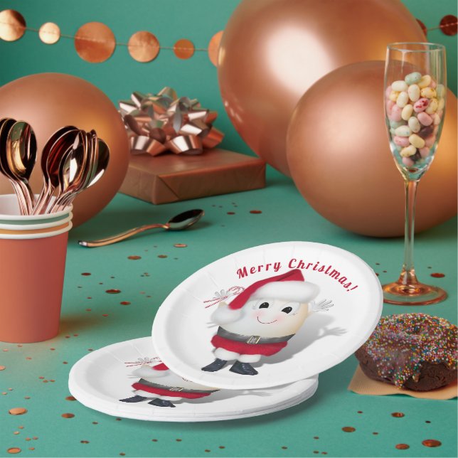 Assiettes En Carton Cute Egg Père Noël - Noël extraordinaire (Multi)