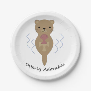 Assiettes En Carton Cute et drôle Otter Otterly adorable