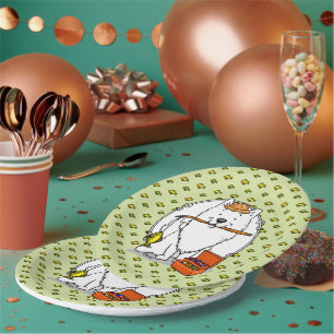 Assiettes En Carton Cute Fishing American Eskimo Dog - Eskie