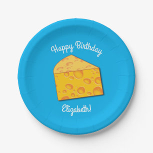 Assiettes En Carton Cute Fromage Wedge Enfants 1ère fête d'anniversa