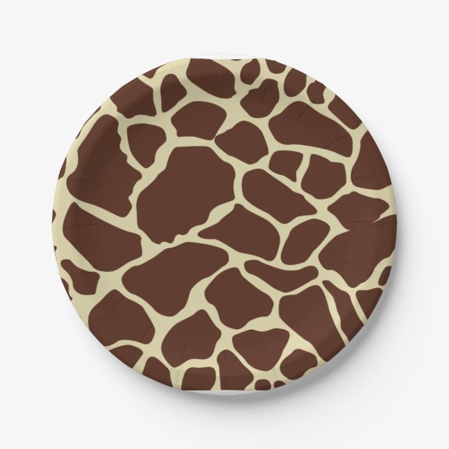 Assiettes En Carton Cute Giraffe Poster de animal Fun Party (Devant)