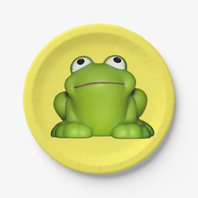 Assiettes En Carton Cute grenouille souriante (Devant)