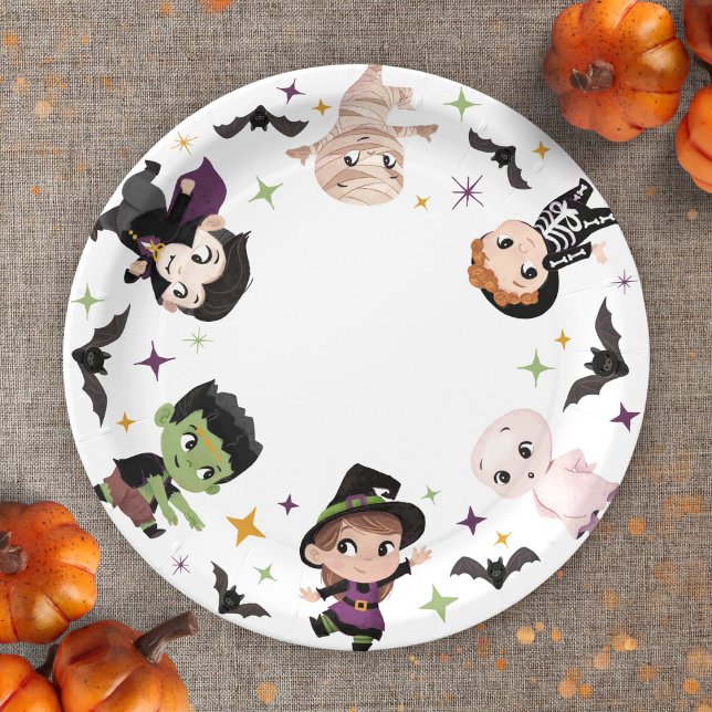 Assiettes En Carton Cute Halloween Plaque en papier, Fournitures de pa (Créateur téléchargé)
