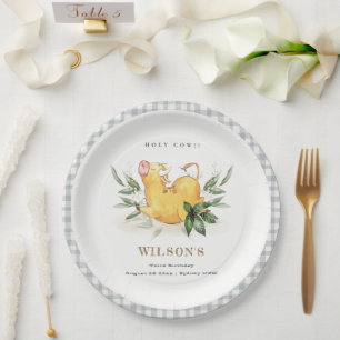 Assiettes En Carton Cute Holy Cow Farm Foliing Enfants N'importe quel