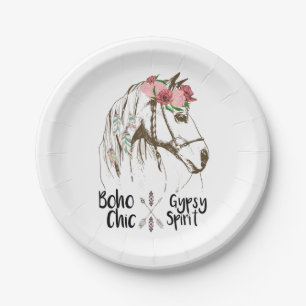 Assiettes En Carton Cute Horse Boho Western Country Party Equestrio