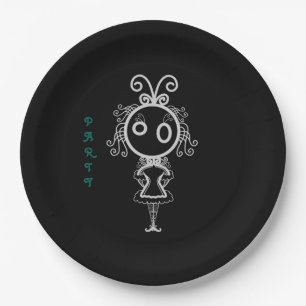 Assiettes En Carton Cute Kawaii Cartoon Girl