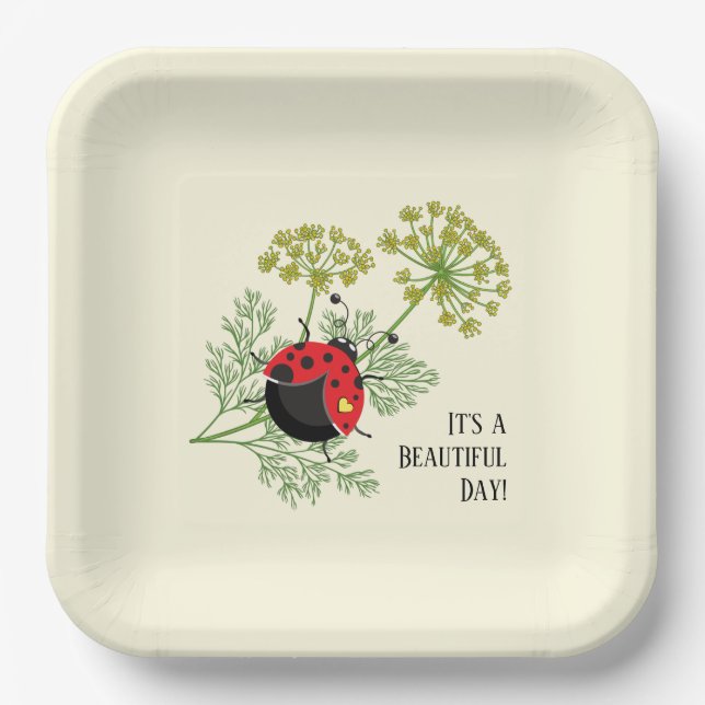 Assiettes En Carton Cute Ladybug | Belle Journée (Recto)