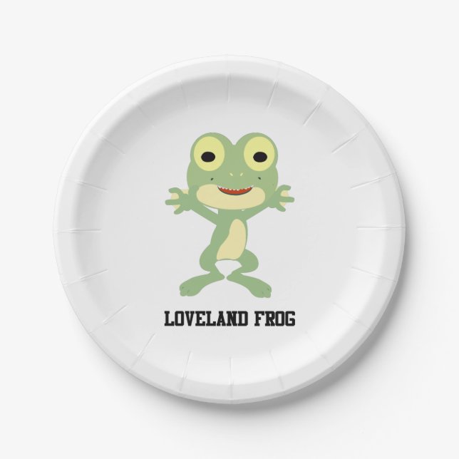 Assiettes En Carton Cute Loveland Frog (Devant)