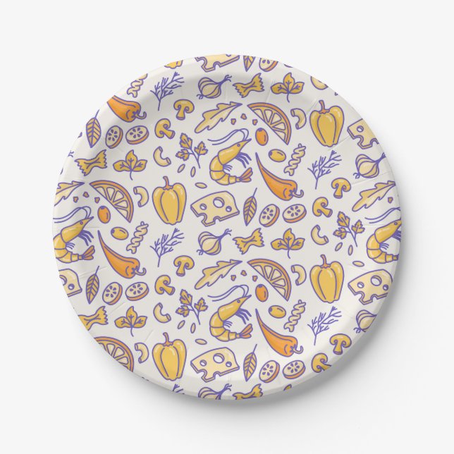 Assiettes En Carton Cute Main Drake Food Restaurant Motif (Devant)
