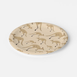Assiettes En Carton Cute Motif australien Kangaroo