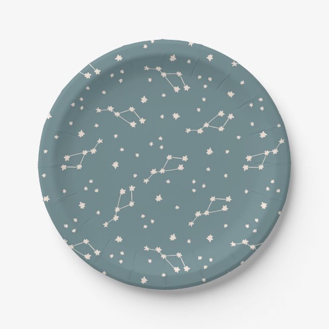 Assiettes En Carton Cute Motif Sky Constellation (Devant)