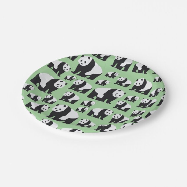 Assiettes En Carton Cute Panda Motif ours (Angle)