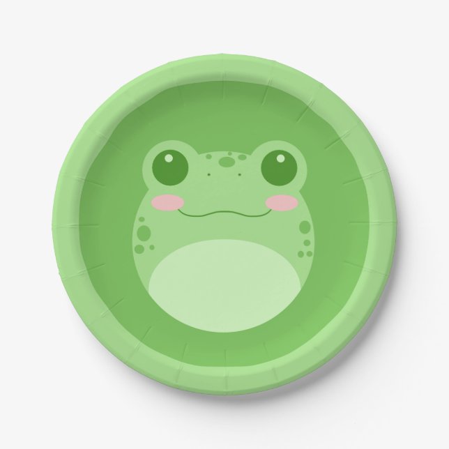 Assiettes En Carton Cute Petite Grenouille (Devant)