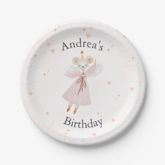 Assiettes En Carton Cute Pink Baby Mouse Birthday Plates