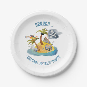 Assiettes En Carton Cute Pirate Island Anniversaire de enfant Party Pl