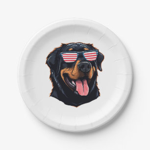 Assiettes En Carton Cute Rottweiler Puppy