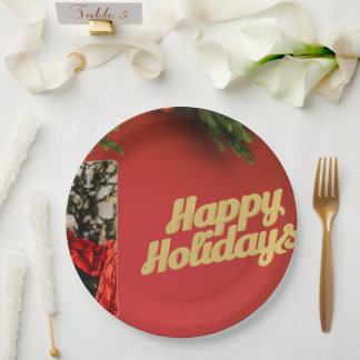 Assiettes En Carton Cute Santa Christmas Plate – Festive Holiday Gift 