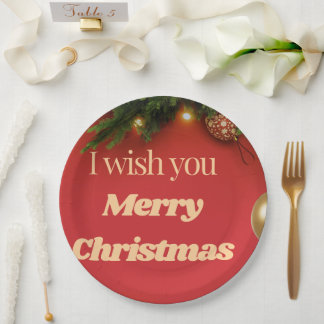 Assiettes En Carton Cute Santa Christmas Plate – Festive Holiday Gift 