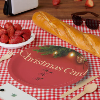 Assiettes En Carton Cute Santa Christmas Plate – Festive Holiday Gift 