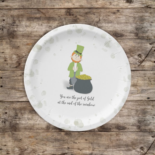 Assiettes En Carton Cute Simple Leprechaun St. Patrick's Day Whimsical (Créateur téléchargé)