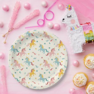 Assiettes En Carton Cute Unicorn