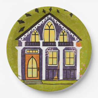Assiettes En Carton Cute Witchy Haunted Halloween Cottage 