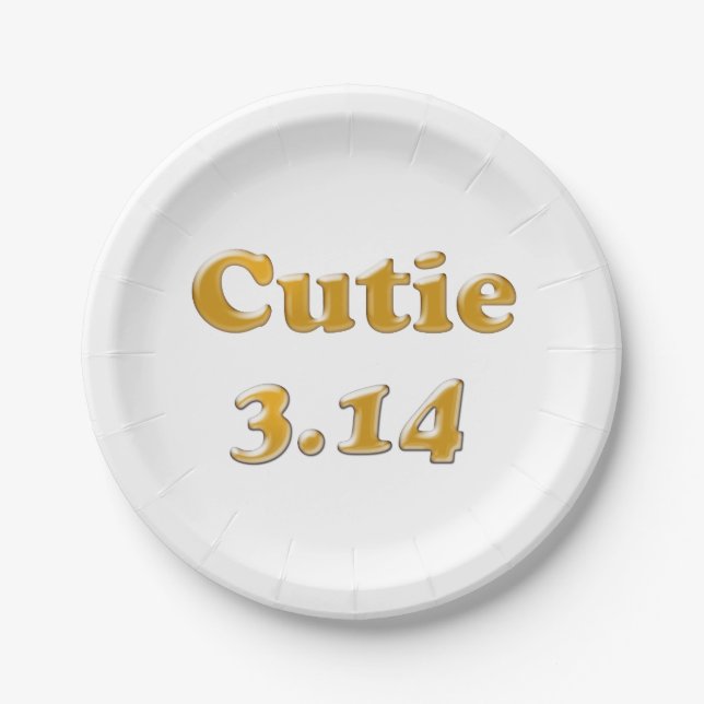 Assiettes En Carton Cutie 3,14 Pi Jour (Devant)