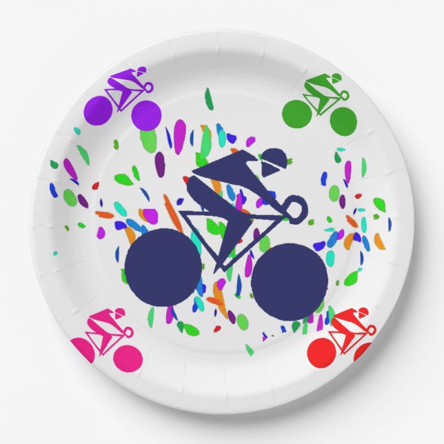 ASSIETTES EN CARTON CYCLISME (Devant)