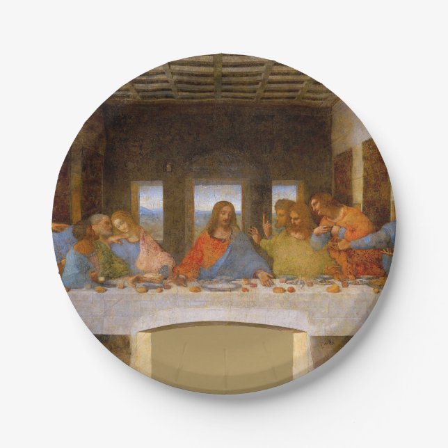 Assiettes En Carton Da Vinci Dernier Supper Fine Art Classic (Devant)