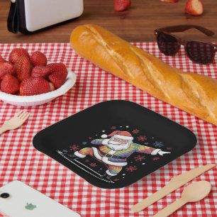 Assiettes En Carton Dabbing Noël Santa Ugly Christmas Xmas
