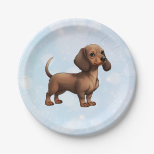 Assiettes En Carton Dachshund