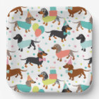 Dachshund Anniversaire Fête Plaques papier