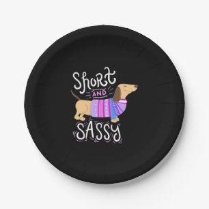 Assiettes En Carton Dachshund Court Et Sassy