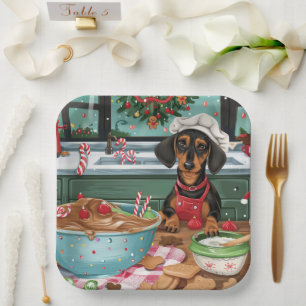Assiettes En Carton Dachshund Gîtes : Noël festif