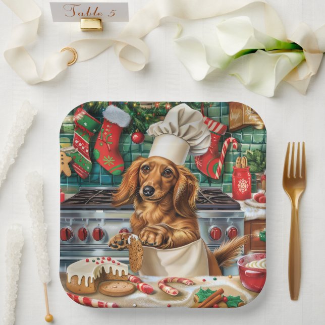 Assiettes En Carton Dachshund Gîtes : Noël festif (Mariage)