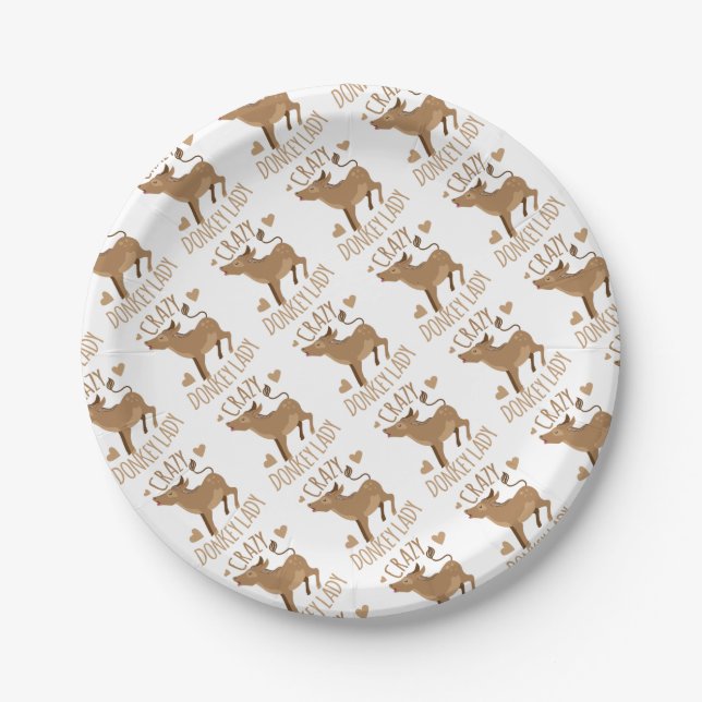 Assiettes En Carton dame folle d'âne (Devant)