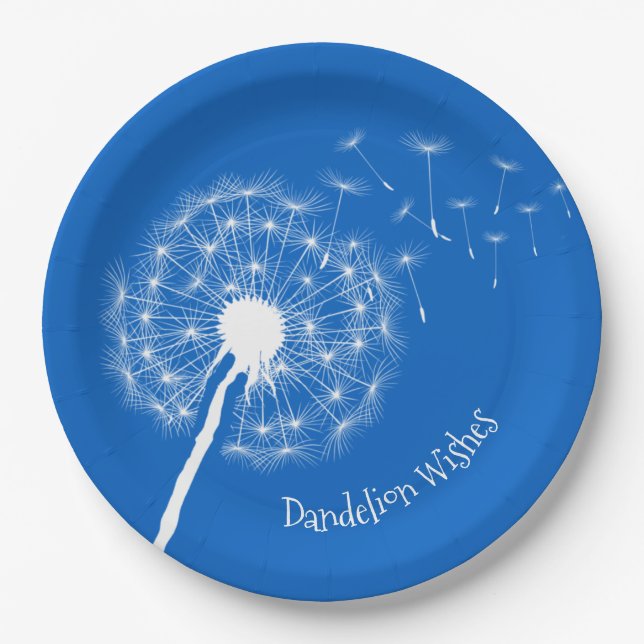 Assiettes En Carton Dandelion Souhaite Plaques de papier design (Devant)