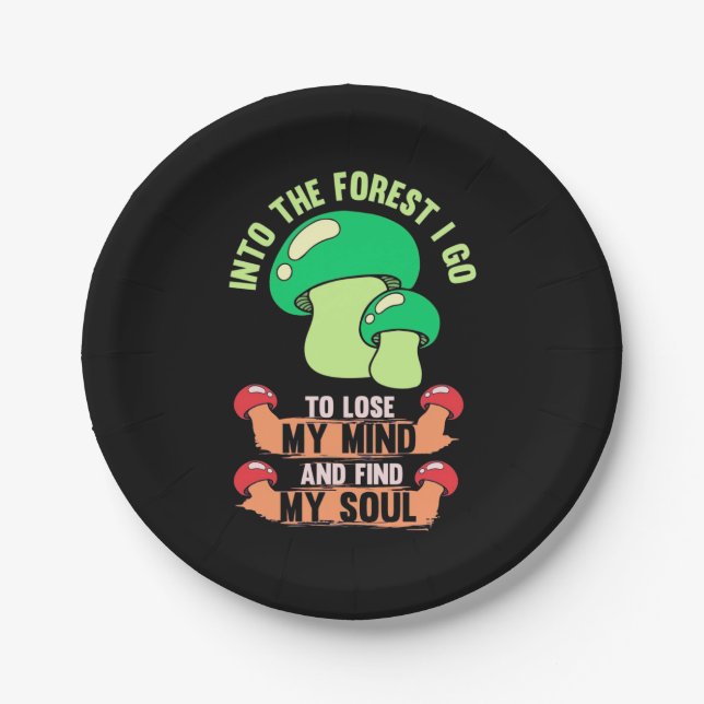 Assiettes En Carton Dans La Forêt Champignons Hunter Go (Devant)