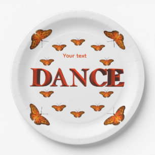Assiettes En Carton Danse avec des papillons design