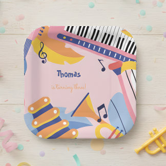 Assiettes En Carton Danse chanter et jouer anniversaire de enfant